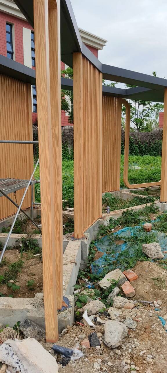 钢结构金属面木纹漆全包施工价格价格优惠
