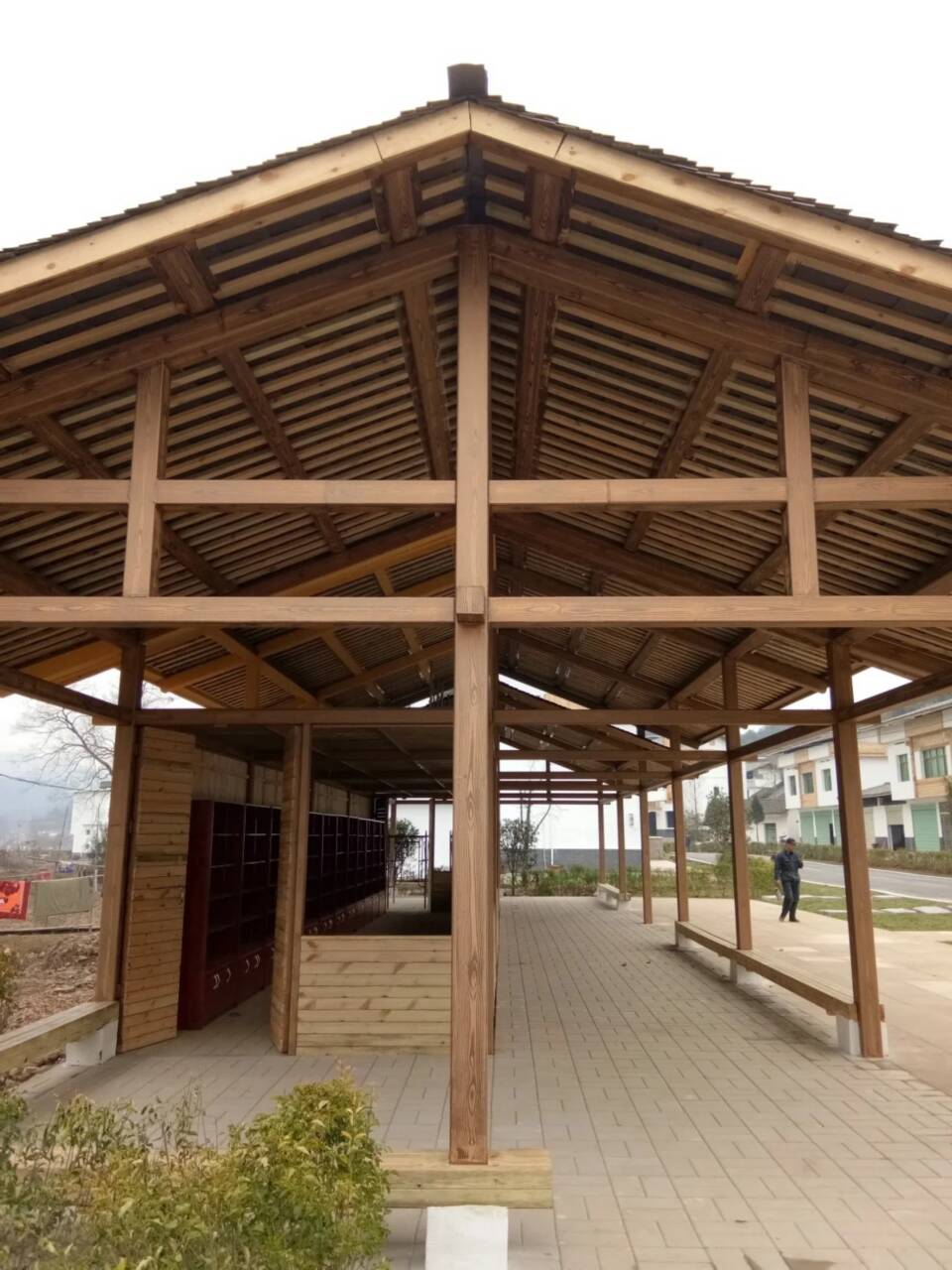 内外墙木纹漆批发厂家#铁艺花架#仿古建筑#凉亭廊架