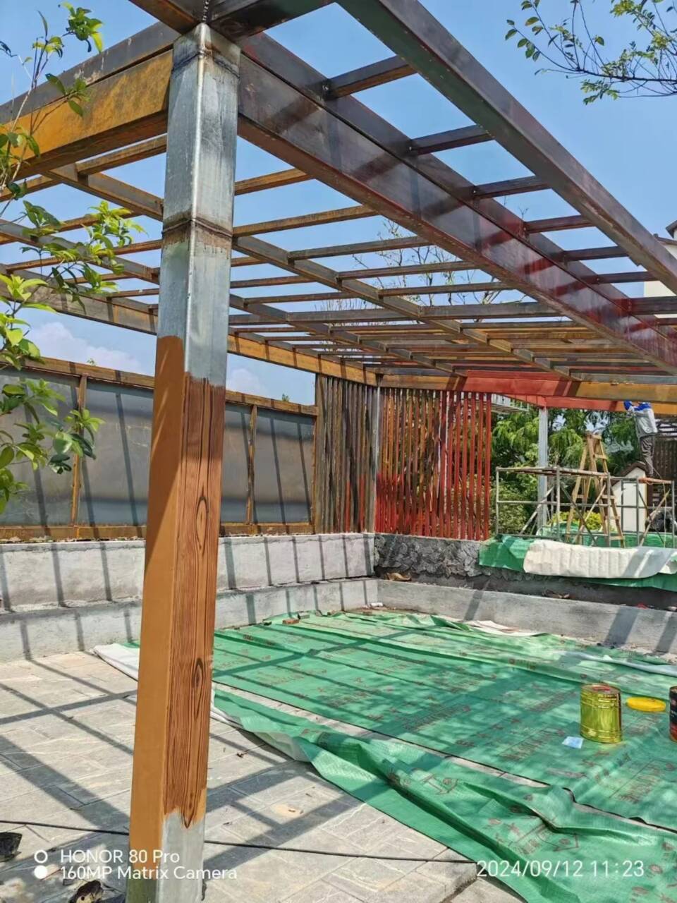 仿古园林建筑木纹漆批发施工